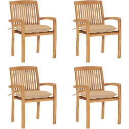 vidaXL 3073258 4-pack Garden Dining Chair
