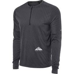 NIKE Dri-Fit 1/2 Zip Trail Running Top Men - Black/Dark Smoke Grey