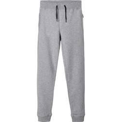 Name It Solid Coloured Sweat Pants - Grey/Grey Melange (13153684)