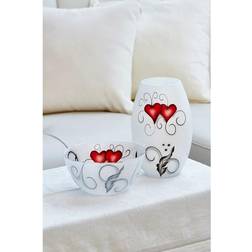 Crystal Ink Heart Vas 26cm