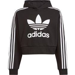 Adidas Adicolor Cropped Hoodie - Black/White (H32337)