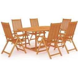 vidaXL 3059528 Set da pranzo per patio, 1 Tavolo incluso 6 Sedie