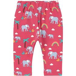 Frugi Libby Printed Leggings - Deep Pink Rainbow Walks