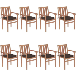 vidaXL 3073456 8-pack Trädgårdsmatstol