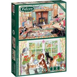 Jumbo Falcon Animals at Home 2×1000 Pieces