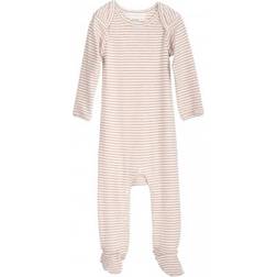 Serendipity Baby Suit Stripe - Clay/Offwhite