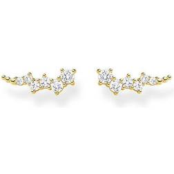 Thomas Sabo Climbers Earrings - Gold/Transparent