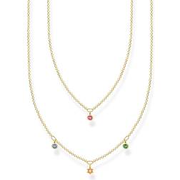 Thomas Sabo Charm Club Double Necklace - Gold/Multicolour