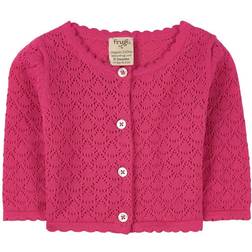 Frugi Pea Pointelle Cardigan - Rich Pink (KWS112RCP0003)