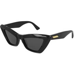 Bottega Veneta BV1101S Cat Eye Sunglasses - Shiny Black