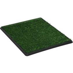 vidaXL Animal Toilet with Trough & Artificial Grass