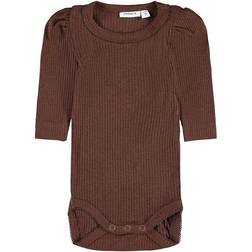 Name It Rib Romper - Brown/Rocky Road (13187459)