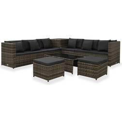 vidaXL 313136 Lounge-Set, 1 Tisch einschl. 4 Sofas