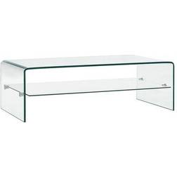 vidaXL Tempered Glass Coffee Table 45x98cm