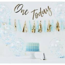 Ginger Ray Decor Blue Baby Cake Smash 1st Birthday Kit Blue/Gold