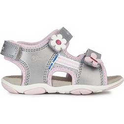 Geox Agasim Baby Girl Sandals - Silver And Pink