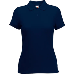 Fruit of the Loom Dames-Fit Poloshirt Korte Mouwen - Donker Marine/Blauw