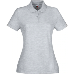 Fruit of the Loom Dames-Fit Poloshirt Korte Mouwen - Heather Grijs