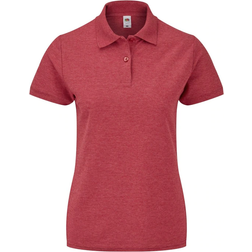 Fruit of the Loom Dames-Fit Poloshirt Korte Mouwen - Heather Rood