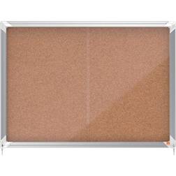 Nobo Premium Plus Cork Lockable Notice Board 8xA4