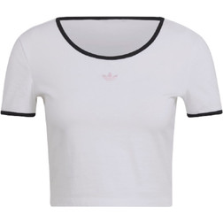 adidas Slim Crop Top - White