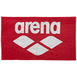 Arena Pool Soft Bath Towel White, Red (150x90cm)
