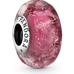 Pandora Charm Moments Verre de Murano Rose Ondulé Fantaisie