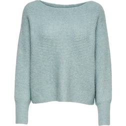 Only Daniella Rib Knitted Sweater - Green/Ether