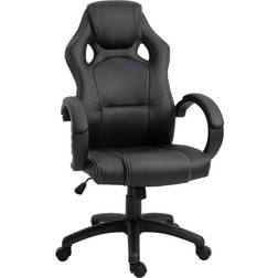 Homcom PU Leather Gaming Chair - Black/Grey