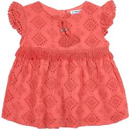 Mayoral Embroidered Top - Coral