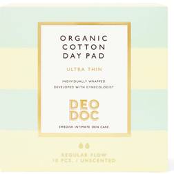 DeoDoc Organic Cotton Day Pad 10-pak