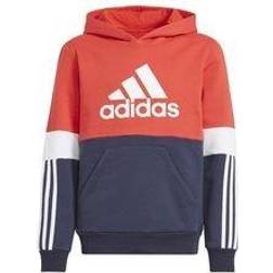 adidas Boy's Colorblock Hoodie - Legend Ink/Vivid Red/White (GS8884)