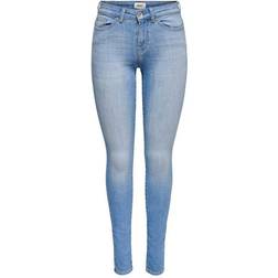 Only Anne Life Mitten Skinny Fit Jeans - Blue/Blue Light Denim