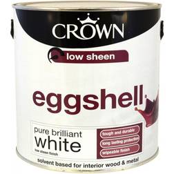 Crown Eggshell Metal Paint, Wood Paint Pure Brilliant White 0.75L