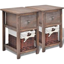 vidaXL - Bedside Table 31x28cm 2pcs