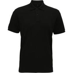 ASQUITH & FOX Super Smooth Knit Polo Shirt Zwart