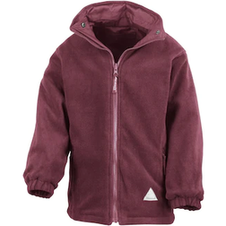 Result Kid's Reversible Storm Stuff Anti Pilling Fleece Waterproof Jacket - Burgundy/Burgundy