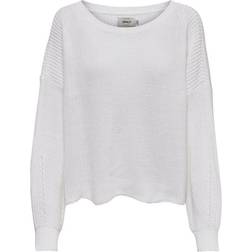 Only Hilde Life L/S Pullover Knt - White