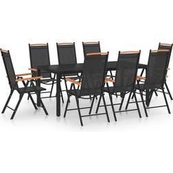 vidaXL 3070627 Matgrupp, 1 Bord inkl. 8 Stolar
