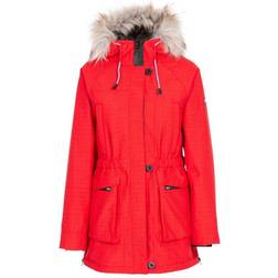 Trespass Caption Women's Waterproof Parka Jacket - Red