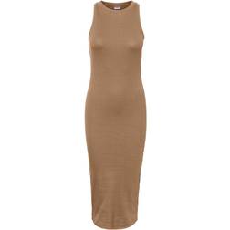 Vero Moda Tight Fit Midi Dress - Brown/Tigers Eye