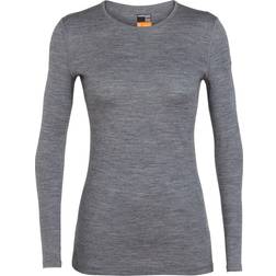 Icebreaker Women's Merino 200 Oasis Long Sleeve Crewe Thermal Top - Gritstone Heather