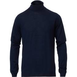 Stenströms Fine Merino Rollneck Sweater - Navy