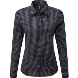Premier Maxton Check Shirt Met Lange Mouwen - Blauw/Donkergrijs