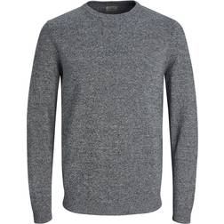 Jack & Jones Jjebasic Knit Crew Neck Pullover Grigio Sfumato