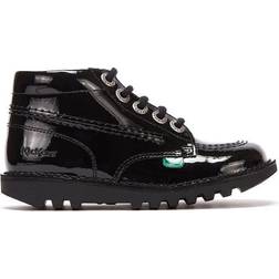 Kickers Infant Kick Hi Zip - Black Patent