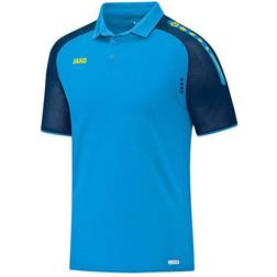 JAKO Champ Polo Shirt Unisex - Blue/Marine/Neon Yellow