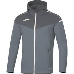 JAKO Champ 2.0 Hooded Jacket Unisex - Stone Gray/Anthra Light