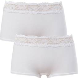 Trofé Lace Trimmed Boxer Briefs 2-pack - White