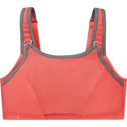 Glamorise Custom Control WonderWire Sports Bra - Coral/Gray